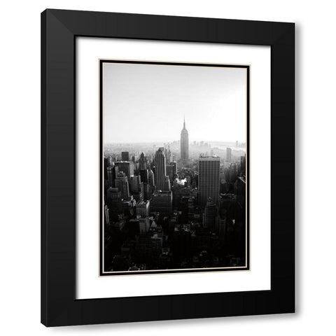 Empire Black Modern Wood Framed Art Print with Double Matting by Aledanda
