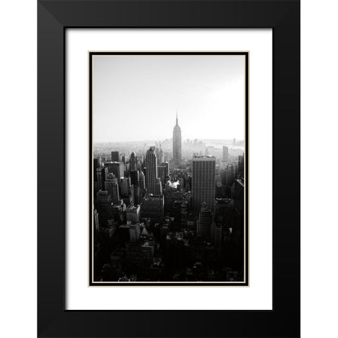 Empire Black Modern Wood Framed Art Print with Double Matting by Aledanda