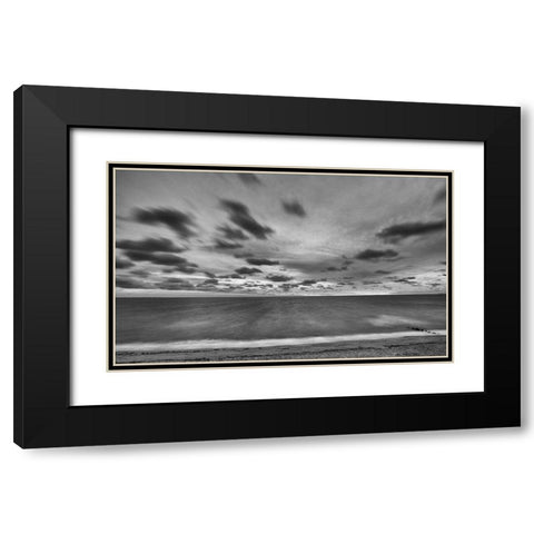 Endless Ocean Black Modern Wood Framed Art Print with Double Matting by Aledanda