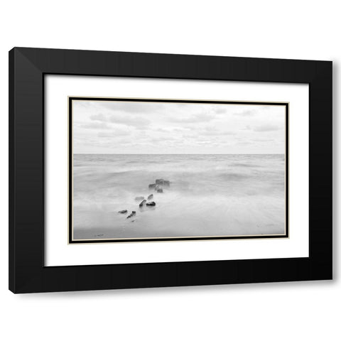 Ends and Beginnings Black Modern Wood Framed Art Print with Double Matting by Aledanda