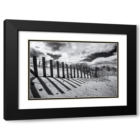 Nantucket Shadows Black Modern Wood Framed Art Print with Double Matting by Aledanda
