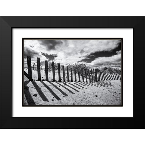 Nantucket Shadows Black Modern Wood Framed Art Print with Double Matting by Aledanda