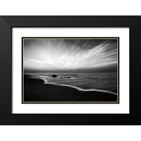 Nantucket Sky Black Modern Wood Framed Art Print with Double Matting by Aledanda