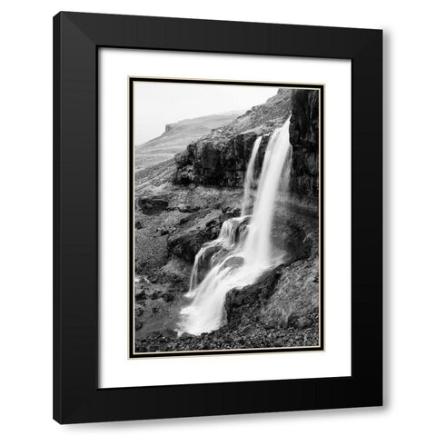 Hidden Waterfall Black Modern Wood Framed Art Print with Double Matting by Marshall, Laura