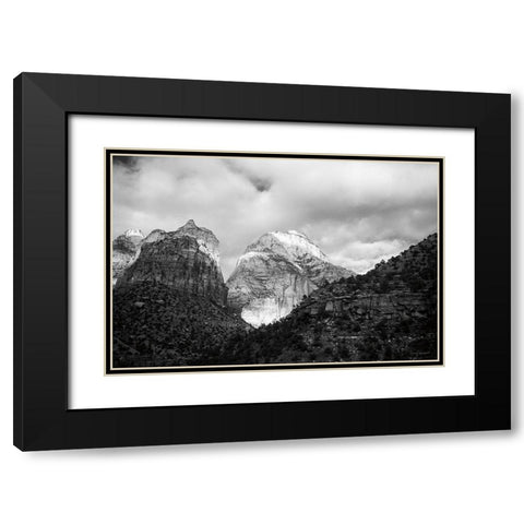 The East Temple Black Modern Wood Framed Art Print with Double Matting by Marshall, Laura