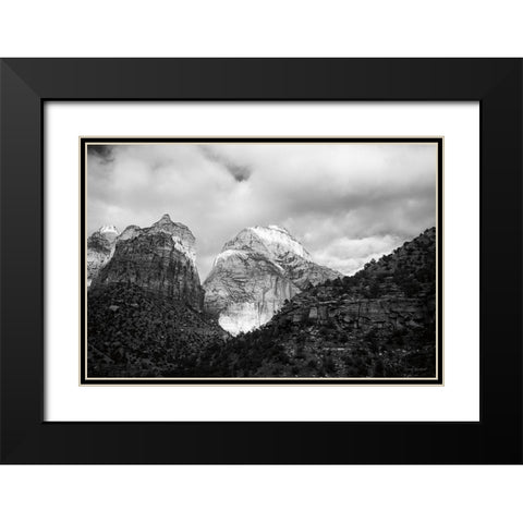 The East Temple Black Modern Wood Framed Art Print with Double Matting by Marshall, Laura