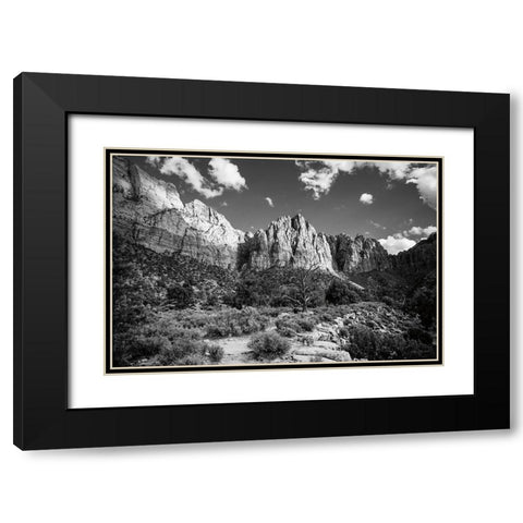 The Watchman II Black Modern Wood Framed Art Print with Double Matting by Marshall, Laura