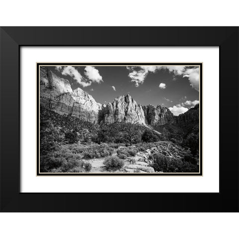 The Watchman II Black Modern Wood Framed Art Print with Double Matting by Marshall, Laura