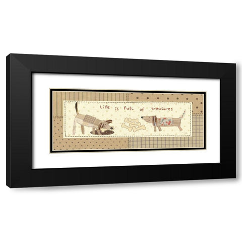 Walk in the Park II Black Modern Wood Framed Art Print with Double Matting by Pela Studio