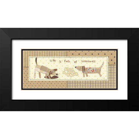 Walk in the Park II Black Modern Wood Framed Art Print with Double Matting by Pela Studio