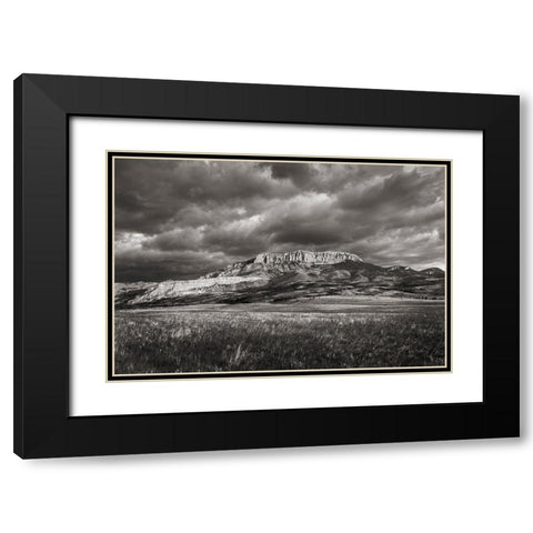 Castle Reef Mountain Black Modern Wood Framed Art Print with Double Matting by Majchrowicz, Alan