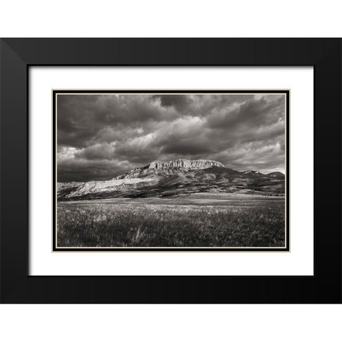 Castle Reef Mountain Black Modern Wood Framed Art Print with Double Matting by Majchrowicz, Alan
