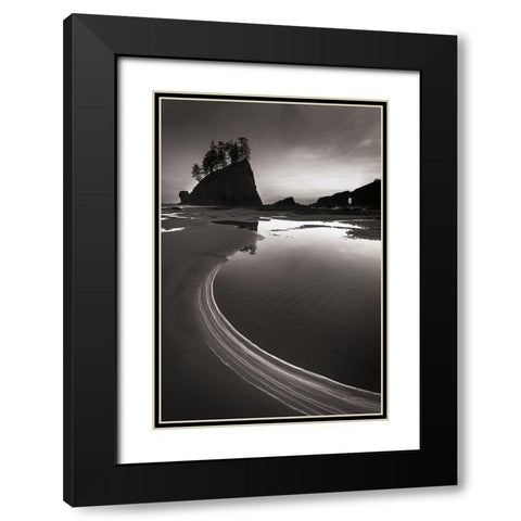Coastal Evening Black Modern Wood Framed Art Print with Double Matting by Majchrowicz, Alan