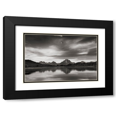 Oxbow Bend Black Modern Wood Framed Art Print with Double Matting by Majchrowicz, Alan