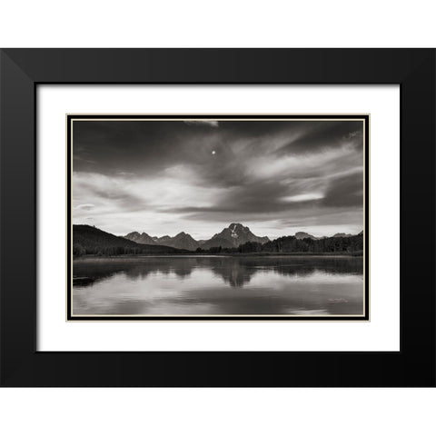 Oxbow Bend Black Modern Wood Framed Art Print with Double Matting by Majchrowicz, Alan