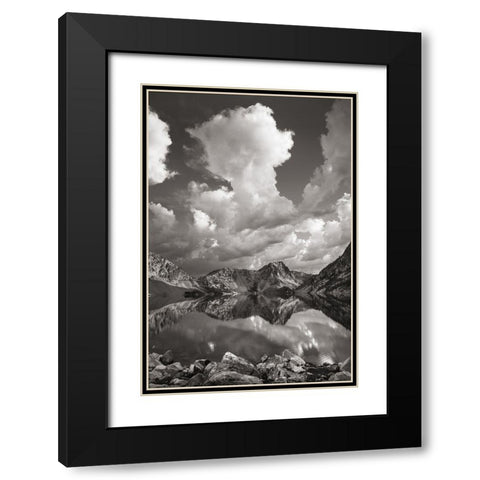 Sawtooth Lake Reflection II Black Modern Wood Framed Art Print with Double Matting by Majchrowicz, Alan
