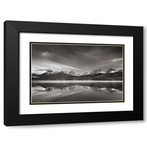 Little Redfish Lake Morning II Black Modern Wood Framed Art Print with Double Matting by Majchrowicz, Alan