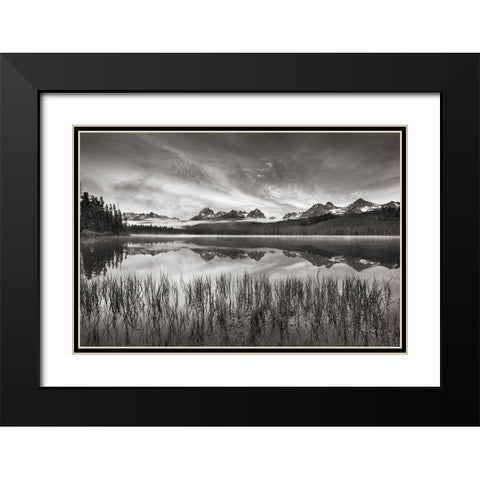 Little Redfish Lakeshore Black Modern Wood Framed Art Print with Double Matting by Majchrowicz, Alan