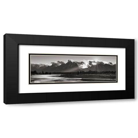 Snake River Black Modern Wood Framed Art Print with Double Matting by Majchrowicz, Alan