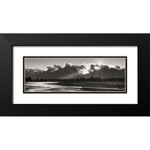 Snake River Black Modern Wood Framed Art Print with Double Matting by Majchrowicz, Alan
