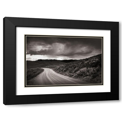 Stanley Basin Road Black Modern Wood Framed Art Print with Double Matting by Majchrowicz, Alan
