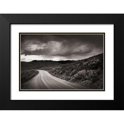Stanley Basin Road Black Modern Wood Framed Art Print with Double Matting by Majchrowicz, Alan