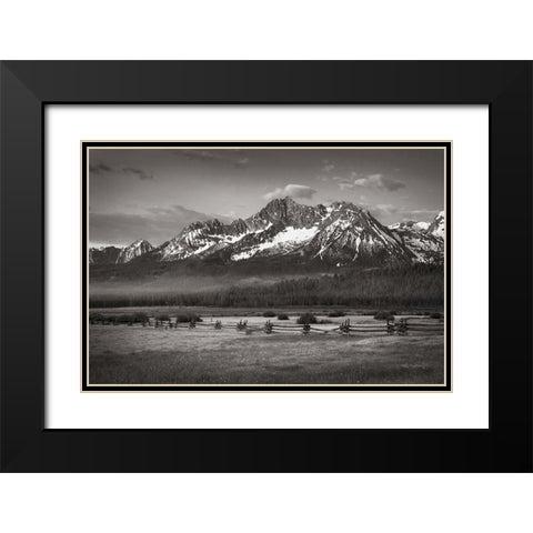 Stanley Basin Black Modern Wood Framed Art Print with Double Matting by Majchrowicz, Alan