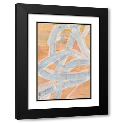 Intersections IV Black Modern Wood Framed Art Print with Double Matting by Hristova, Albena