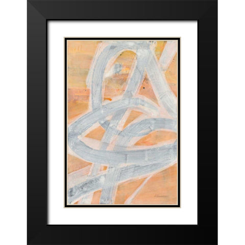 Intersections IV Black Modern Wood Framed Art Print with Double Matting by Hristova, Albena