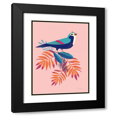 Exotic Birds III Black Modern Wood Framed Art Print with Double Matting by Escalante, Omar
