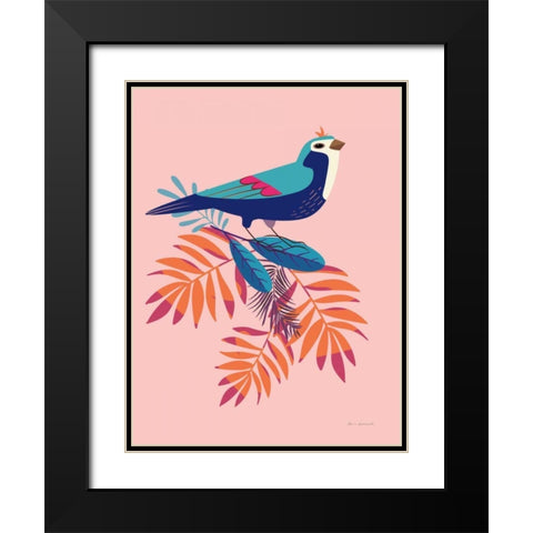 Exotic Birds III Black Modern Wood Framed Art Print with Double Matting by Escalante, Omar