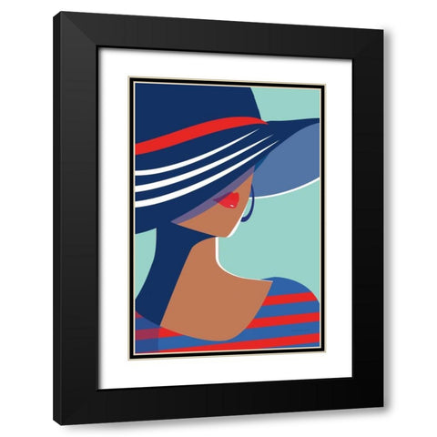 Beach Chic I Black Modern Wood Framed Art Print with Double Matting by Escalante, Omar