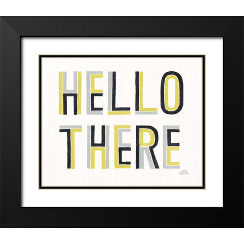 Retro Words III Yellow Black Black Modern Wood Framed Art Print with Double Matting by Marshall, Laura