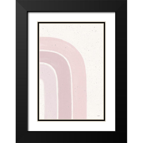 Rainbow Blush I Black Modern Wood Framed Art Print with Double Matting by York, Leah