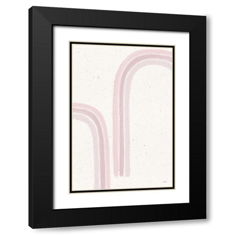 Rainbow Blush II Black Modern Wood Framed Art Print with Double Matting by York, Leah