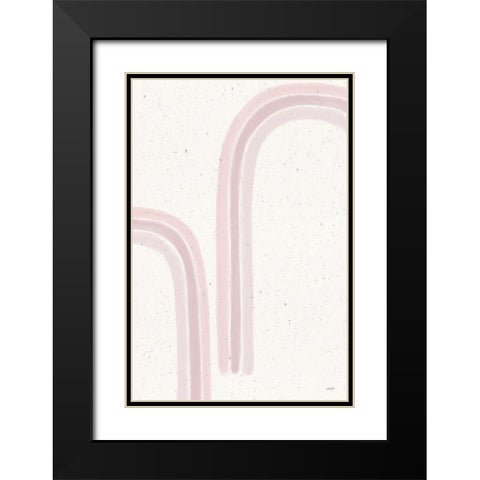 Rainbow Blush II Black Modern Wood Framed Art Print with Double Matting by York, Leah