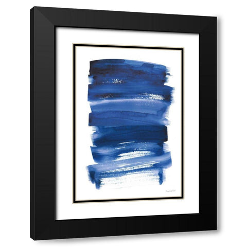 Bold Blue IV Black Modern Wood Framed Art Print with Double Matting by Charro, Mercedes Lopez