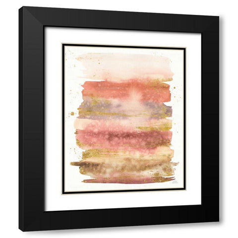 Desert Blooms Abstract II Black Modern Wood Framed Art Print with Double Matting by Marshall, Laura