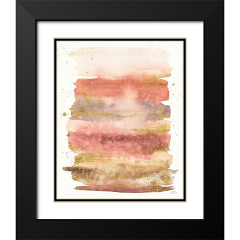 Desert Blooms Abstract II Black Modern Wood Framed Art Print with Double Matting by Marshall, Laura