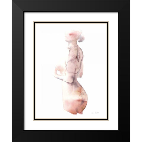 Solace II Black Modern Wood Framed Art Print with Double Matting by Valle, Aimee Del