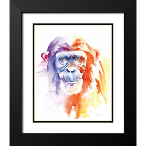 Chimpanzee II Black Modern Wood Framed Art Print with Double Matting by Valle, Aimee Del