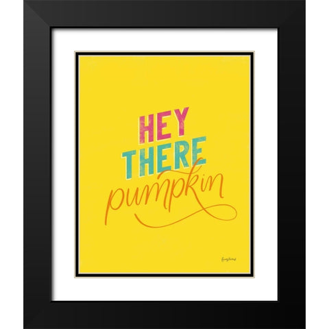 Autumn Sayings III Bright Black Modern Wood Framed Art Print with Double Matting by Thorns, Becky