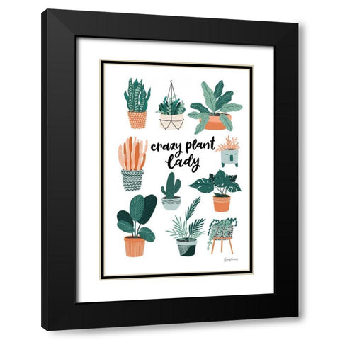 Plant Lady Black Modern Wood Framed Art Print with Double Matting by Thorns, Becky