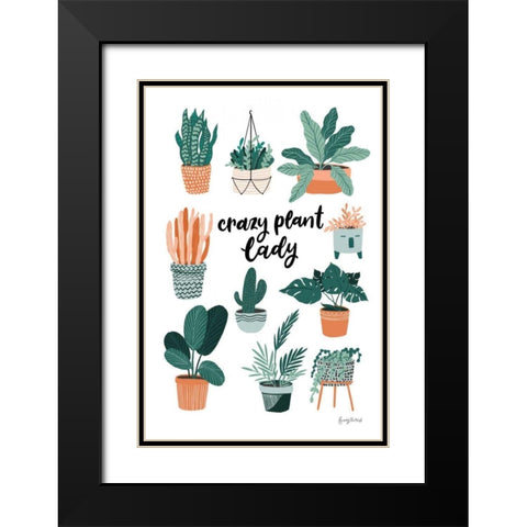 Plant Lady Black Modern Wood Framed Art Print with Double Matting by Thorns, Becky