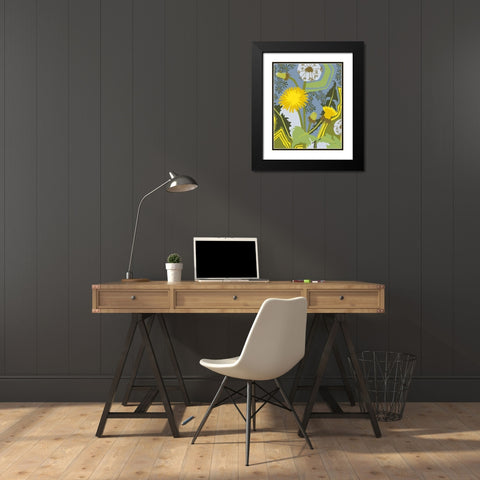 Dandelion Black Modern Wood Framed Art Print with Double Matting by Gallagher, Megan