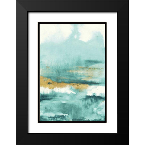 Blue Saffron I Black Modern Wood Framed Art Print with Double Matting by Nai, Danhui