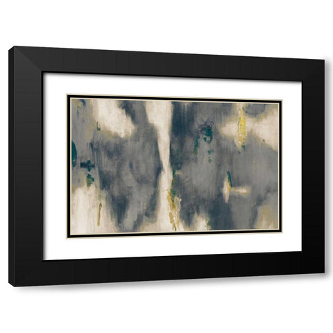 Blue Texture I Crop Black Modern Wood Framed Art Print with Double Matting by Nai, Danhui