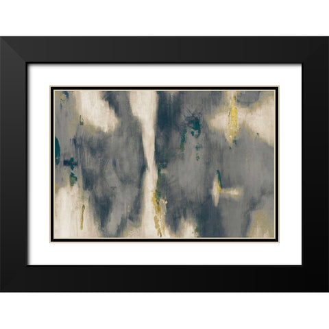 Blue Texture I Crop Black Modern Wood Framed Art Print with Double Matting by Nai, Danhui