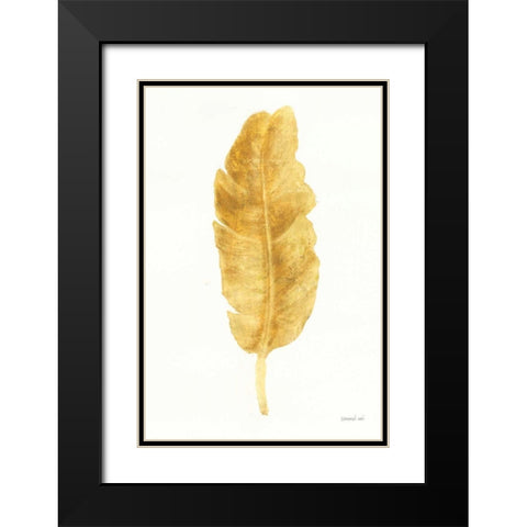 Palms of the Tropics III Gold Black Modern Wood Framed Art Print with Double Matting by Nai, Danhui