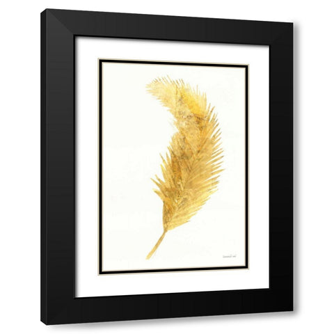 Palms of the Tropics IV Gold Black Modern Wood Framed Art Print with Double Matting by Nai, Danhui